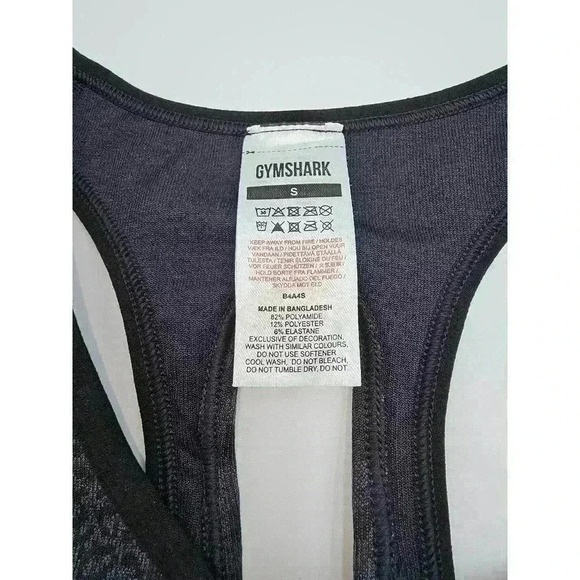 Gym Shark Women's Size S Black Adapt Animal Seamless Crop Tank - Picture 2 of 7